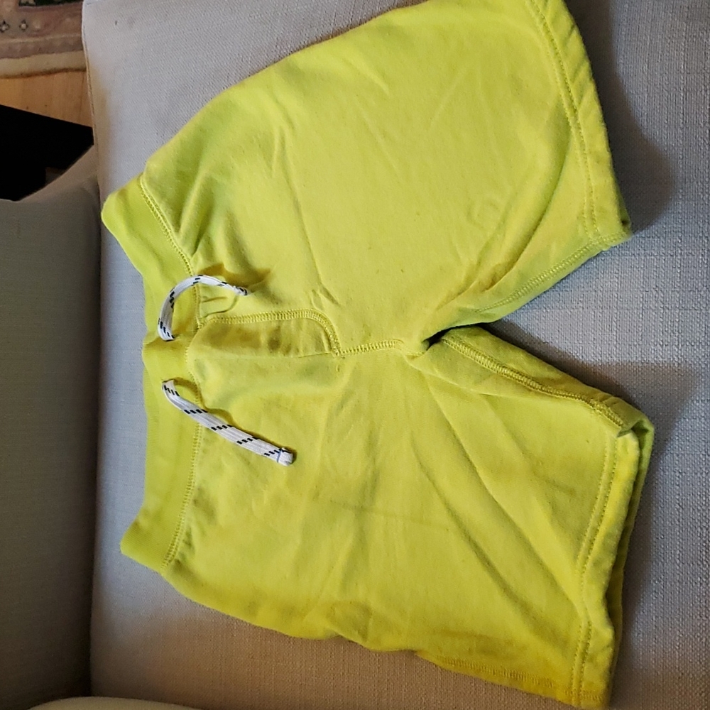 *4 for $18* j crew crewcuts sweat shorts neon yellow 8